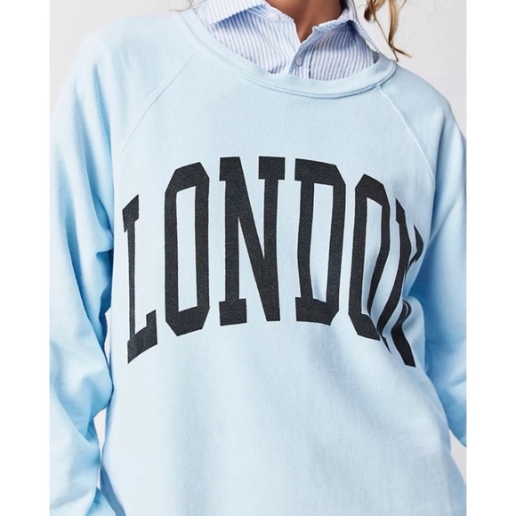 Free People Retro Brand “LONDON” Sweatshirt Size Large